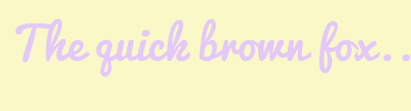Image with Font Color E4C8FB and Background Color F9F8C6